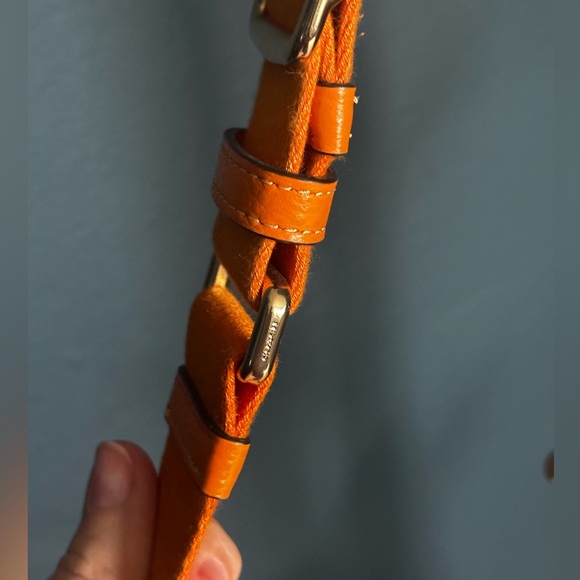 Coach Dempsey File Vibrant Orange Crossbody Bag - Picture 14 of 14